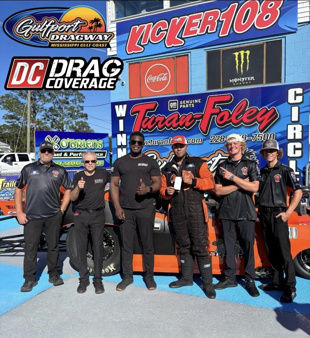 Jacob McNeal at Gulfport Dragway winner's circle